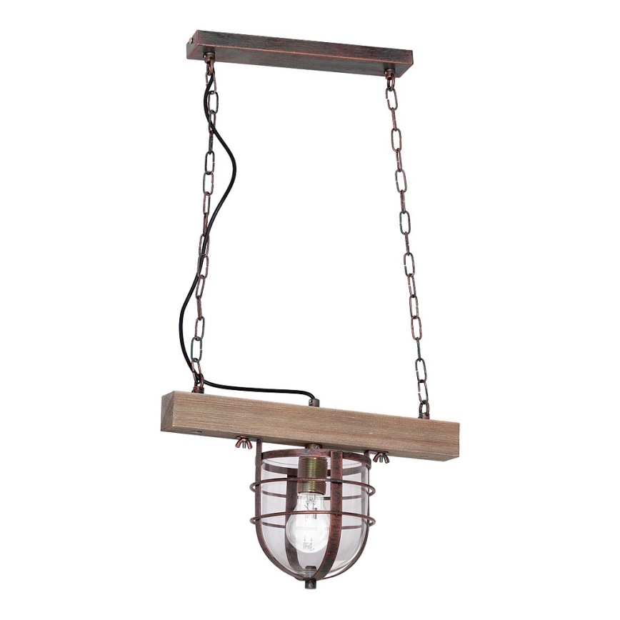 Chandelier on a chain ANDER 1xE27/60W/230V pine