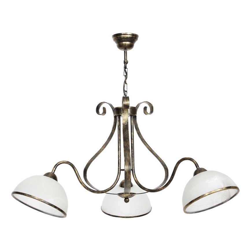 Chandelier on a chain ANTICA 3xE27/60W/230V