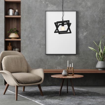 Chandelier on a chain ARNOLD 1xE27/60W/230V black