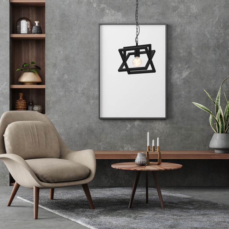 Chandelier on a chain ARNOLD 1xE27/60W/230V black