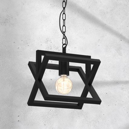 Chandelier on a chain ARNOLD 1xE27/60W/230V black