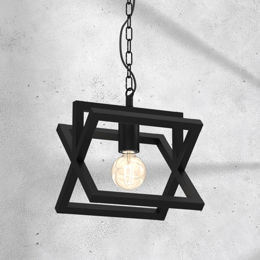 Chandelier on a chain ARNOLD 1xE27/60W/230V black