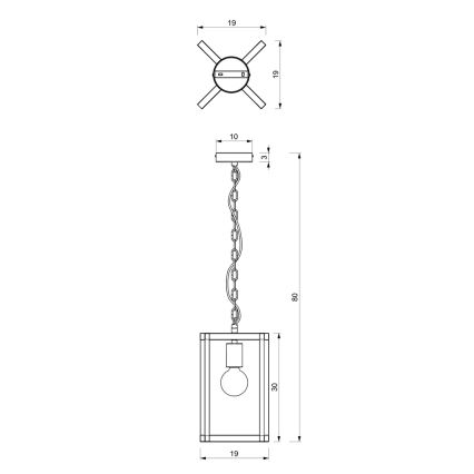 Chandelier on a chain ARNOLD 1xE27/60W/230V black