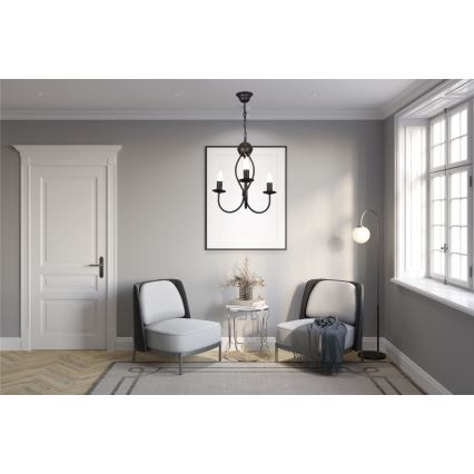 Chandelier on a chain ARTHUR 3xE14/40W/230V