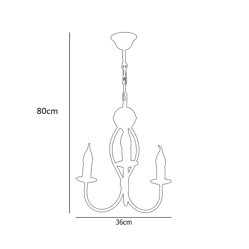 Chandelier on a chain ARTHUR 3xE14/40W/230V