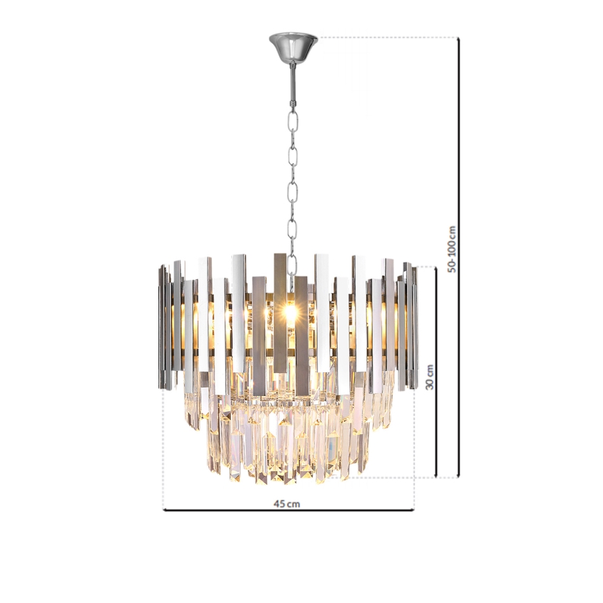 Chandelier on a chain ASPEN 6xE14/40W/230V
