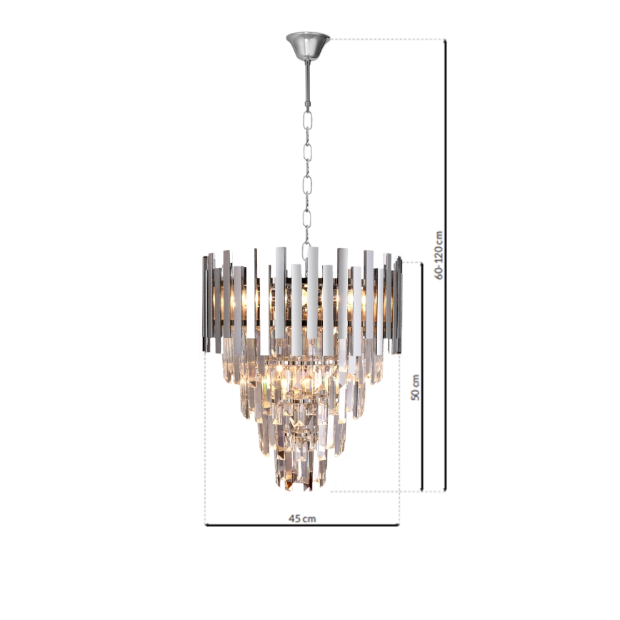 Chandelier on a chain ASPEN 9xE14/40W/230V