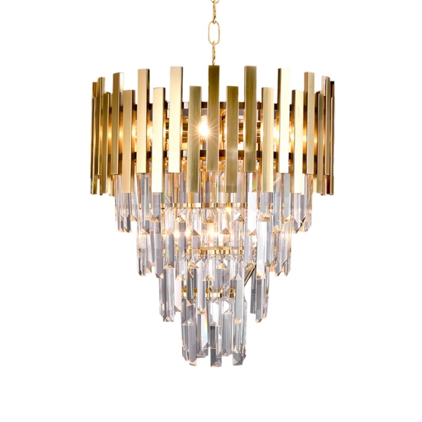 Chandelier on a chain ASPEN GOLD 9xE14/40W/230V