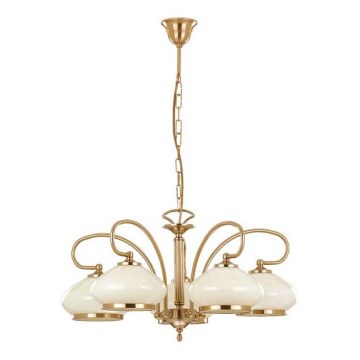 Chandelier on a chain ASTORIA 5xE27/15W/230V gold