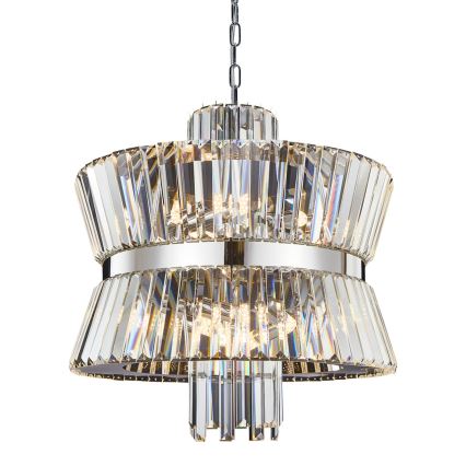 Chandelier on a chain AURELIA 12xE14/40W/230V matte chrome