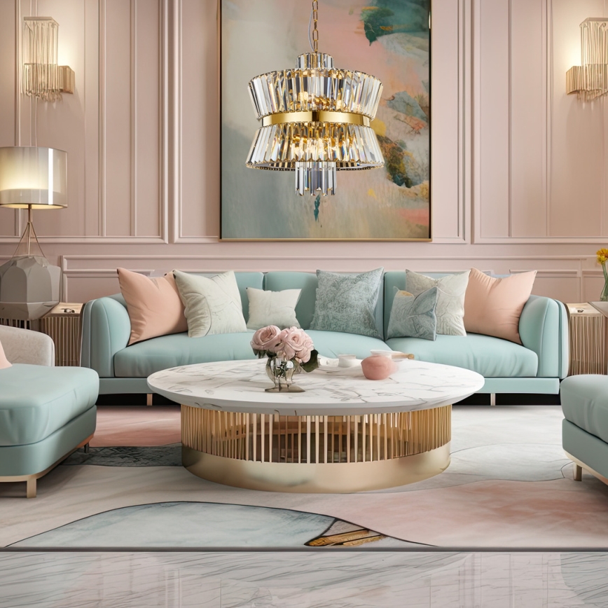 Chandelier on a chain AURELIA 12xE14/40W/230V gold