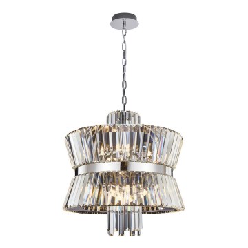 Chandelier on a chain AURELIA 12xE14/40W/230V matte chrome