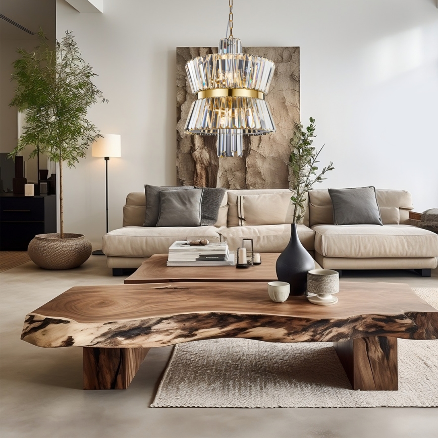 Chandelier on a chain AURELIA 8xE14/40W/230V gold