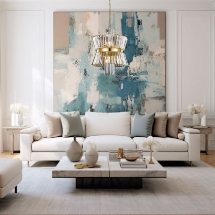Chandelier on a chain AURELIA 8xE14/40W/230V gold