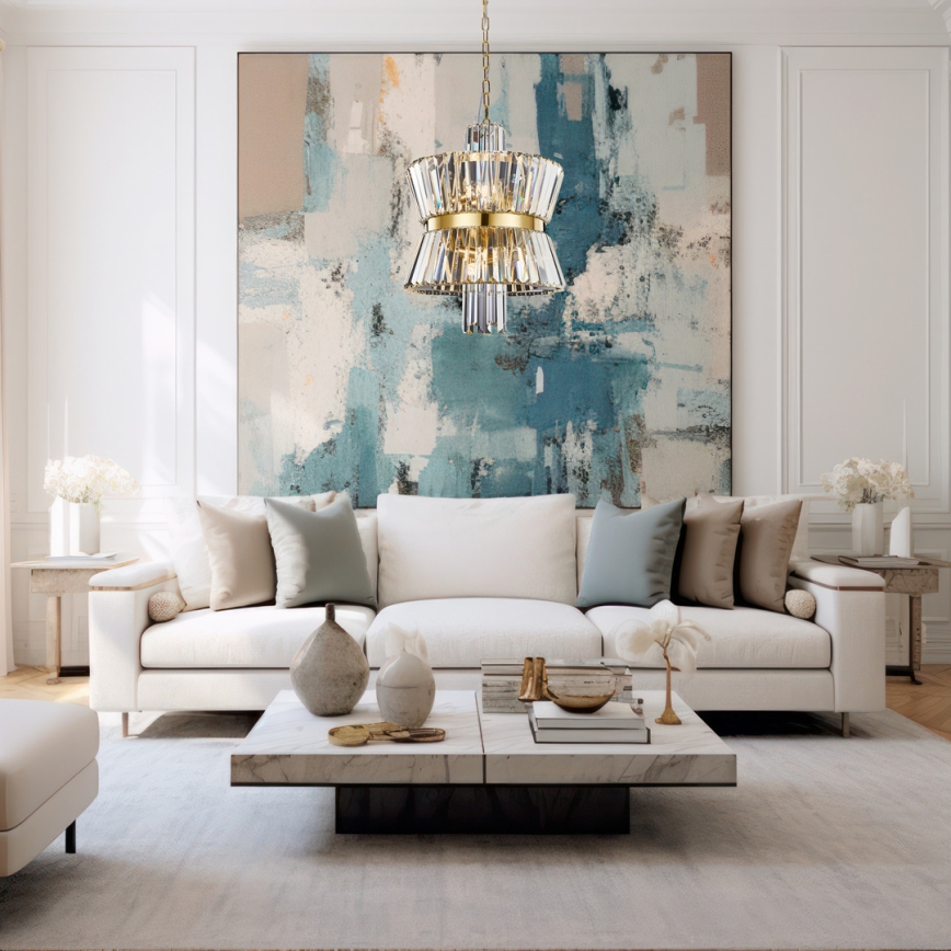 Chandelier on a chain AURELIA 8xE14/40W/230V gold