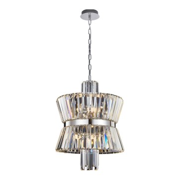 Chandelier on a chain AURELIA 8xE14/40W/230V matte chrome