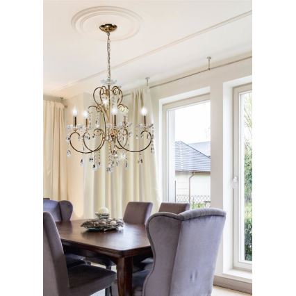 Chandelier on a chain AURORA 5xE14/40W/230V