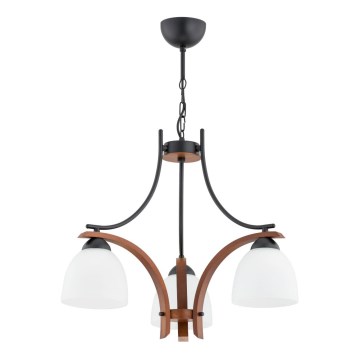 Chandelier on a chain BAFIA 3xE27/15W/230V brown