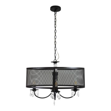 Chandelier on a chain BRESSO 4xE14/12W/230V black
