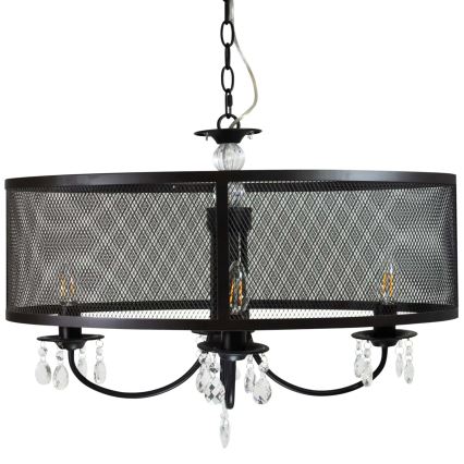 Chandelier on a chain BRESSO 4xE14/12W/230V black