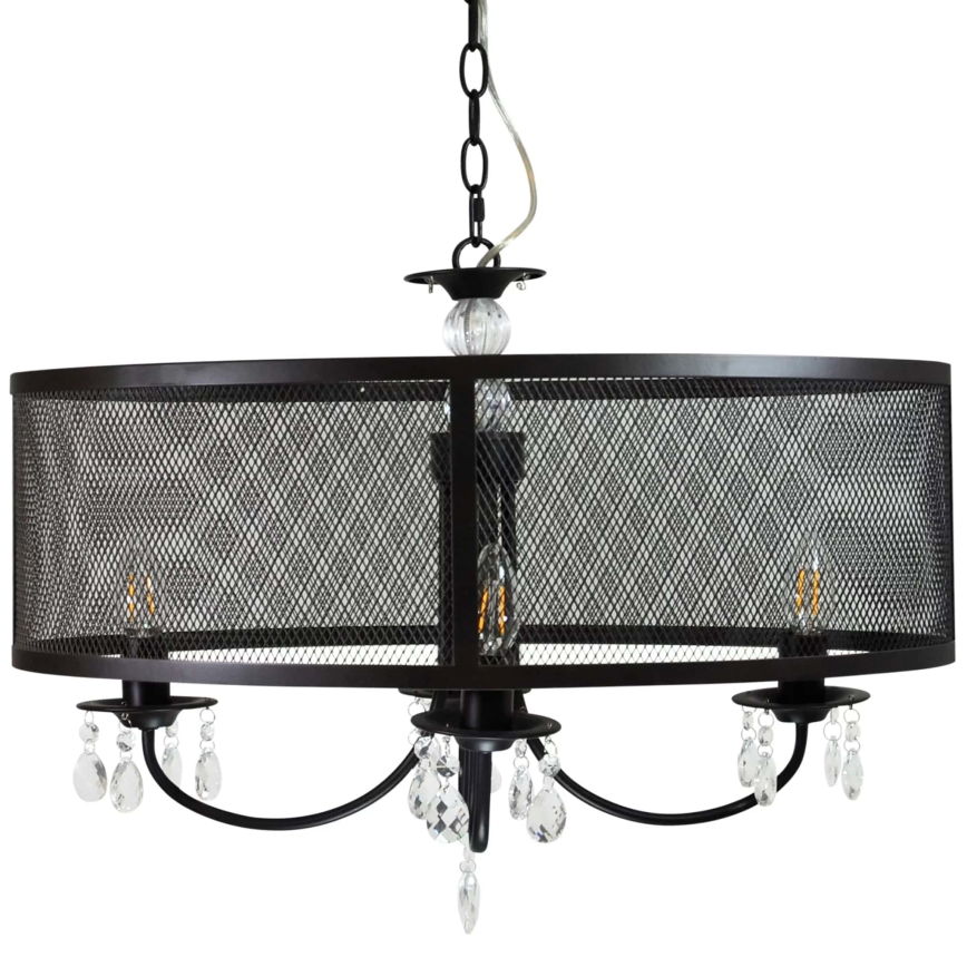 Chandelier on a chain BRESSO 4xE14/12W/230V black