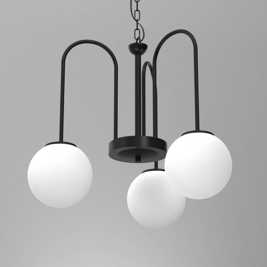 Chandelier on a chain CAMBRIDGE 3xE14/60W/230V black