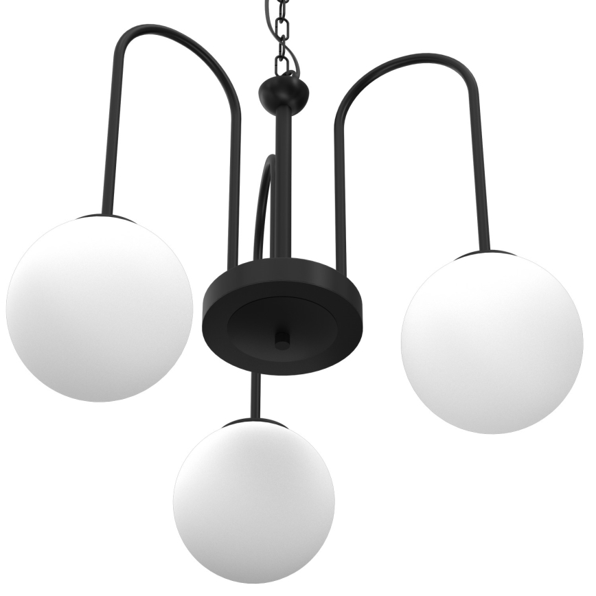 Chandelier on a chain CAMBRIDGE 3xE14/60W/230V black