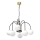 Chandelier on a chain CAMBRIDGE 6xE14/60W/230V black/brass