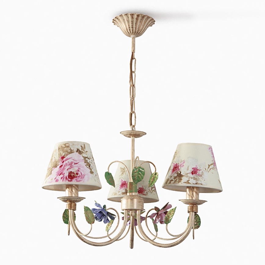 Chandelier on a chain CAMELLIA 3xE14/40W/230V pink