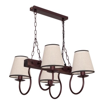 Chandelier on a chain CARIN 4xE14/60W/230V pine