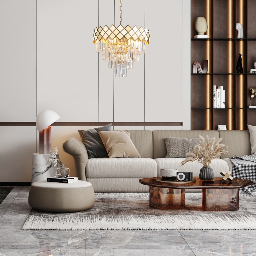 Chandelier on a chain CARISMA 9xE14/40W/230V gold