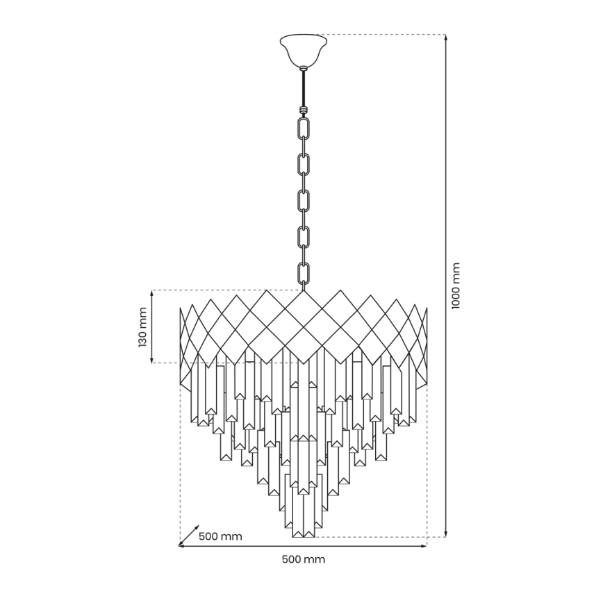 Chandelier on a chain CARISMA 9xE14/40W/230V gold