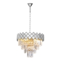 Chandelier on a chain CARISMA 9xE14/40W/230V matte chrome