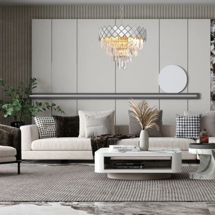 Chandelier on a chain CARISMA 9xE14/40W/230V matte chrome