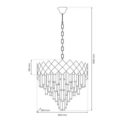 Chandelier on a chain CARISMA 9xE14/40W/230V matte chrome