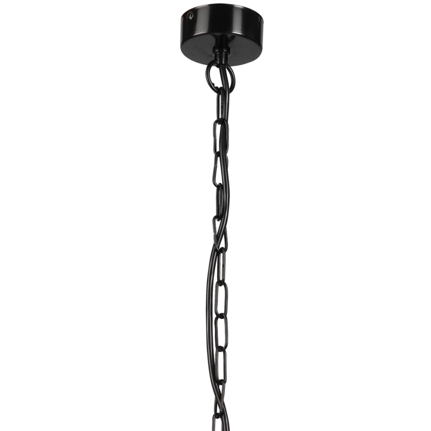 Chandelier on a chain CEDRIC 4xE27/60W/230V beech/brown