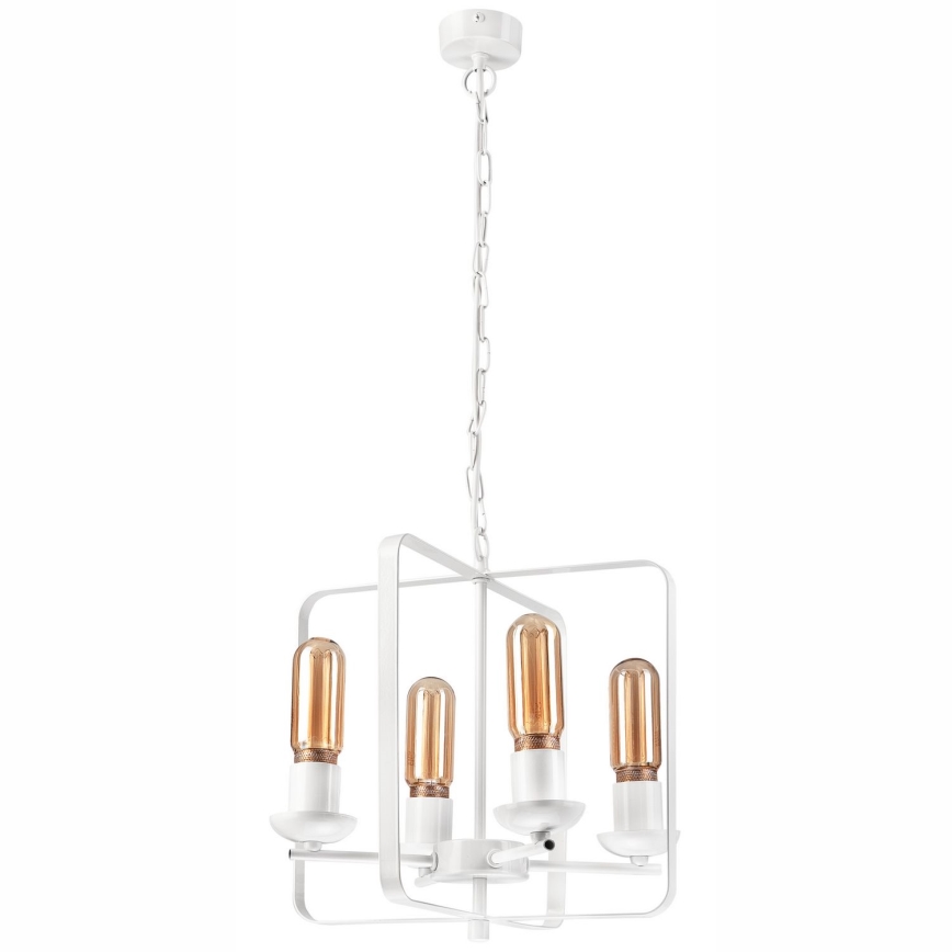 Chandelier on a chain CEDRIC II 4xE27/60W/230V white