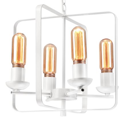 Chandelier on a chain CEDRIC II 4xE27/60W/230V white