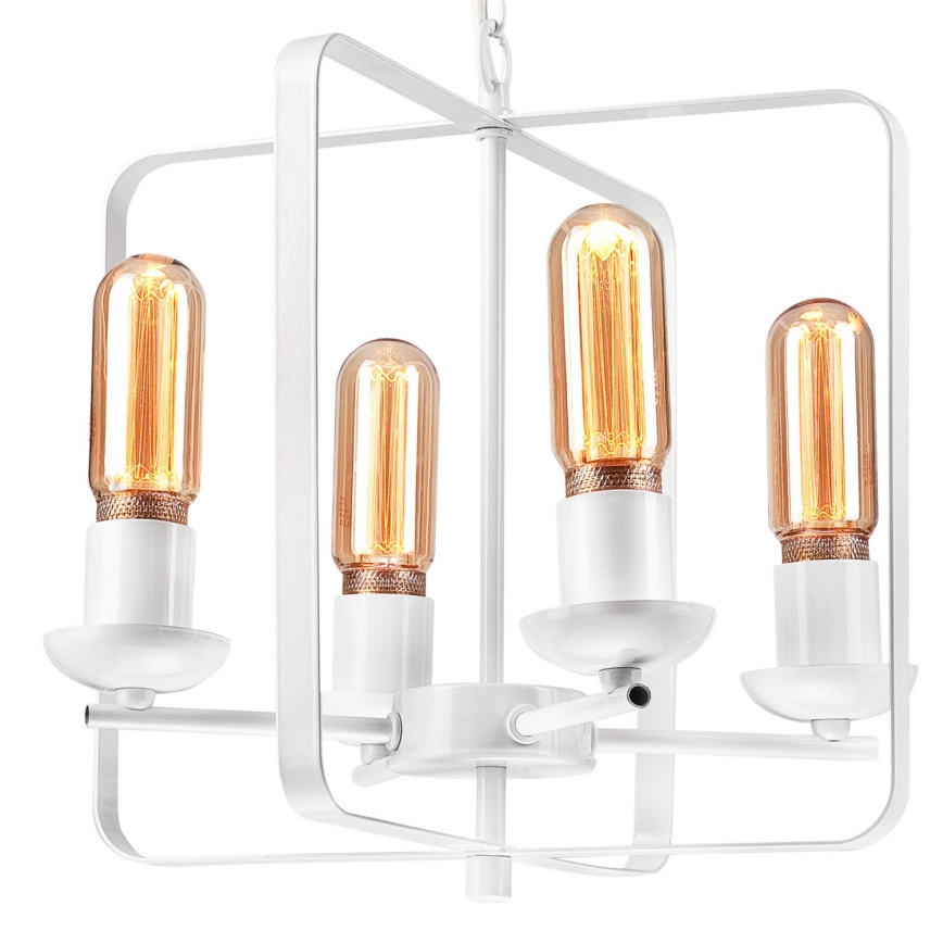 Chandelier on a chain CEDRIC II 4xE27/60W/230V white