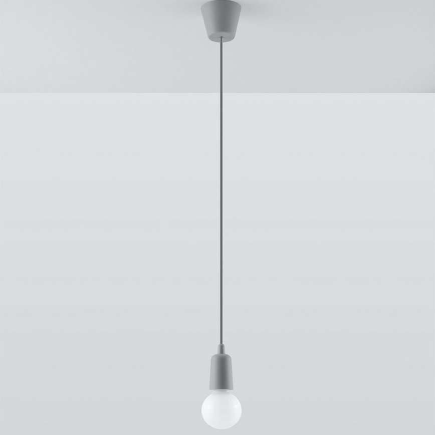 Chandelier on a chain DIEGO 1xE27/60W/230V grey