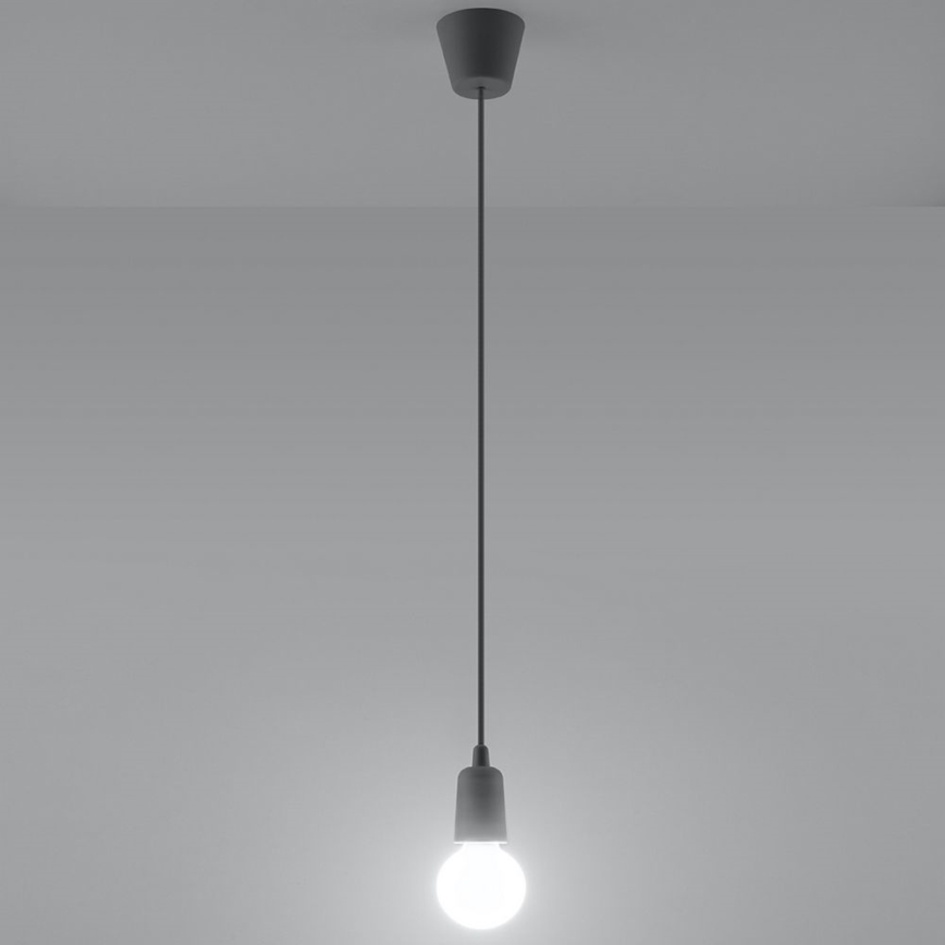Chandelier on a chain DIEGO 1xE27/60W/230V grey