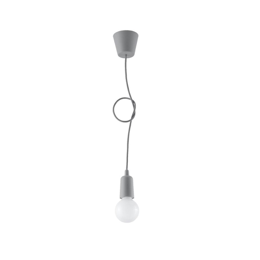 Chandelier on a chain DIEGO 1xE27/60W/230V grey