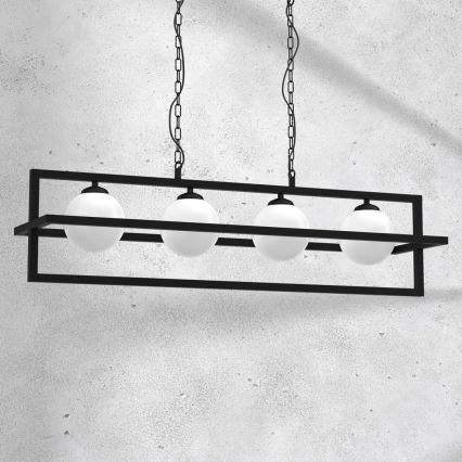 Chandelier on a chain DIEGO 4xE14/40W/230V black
