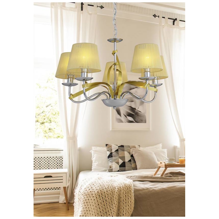 Chandelier on a chain DIVA 5xE14/40W/230V