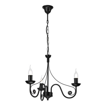 Chandelier on a chain DONATO 3xE14/40W/230V black