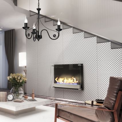 Chandelier on a chain DONATO 3xE14/40W/230V black
