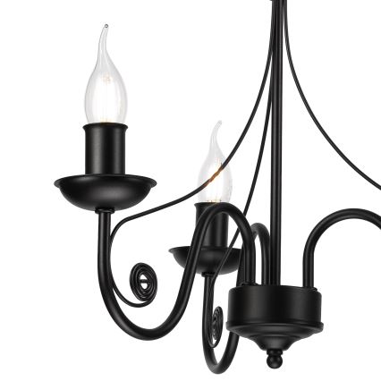 Chandelier on a chain DONATO 3xE14/40W/230V black