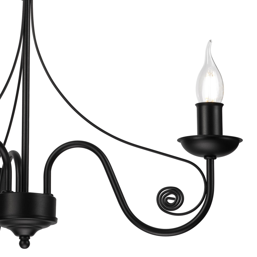 Chandelier on a chain DONATO 3xE14/40W/230V black