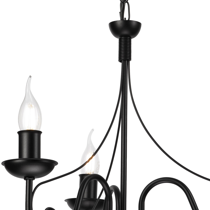 Chandelier on a chain DONATO 3xE14/40W/230V black