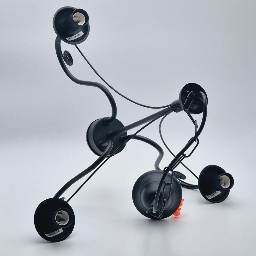 Chandelier on a chain DONATO 3xE14/40W/230V black